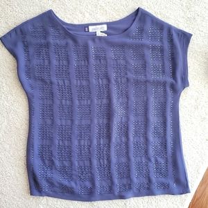 Jennifer Lopez, NWT Small, Eggplant purple top